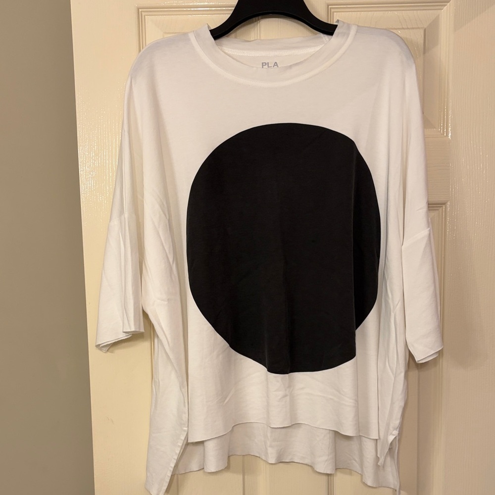 PLA Women's Black and White Long Sleeve Tee